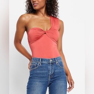 NWT Express Body Contour Bodysuit, Size M, Coral Orange